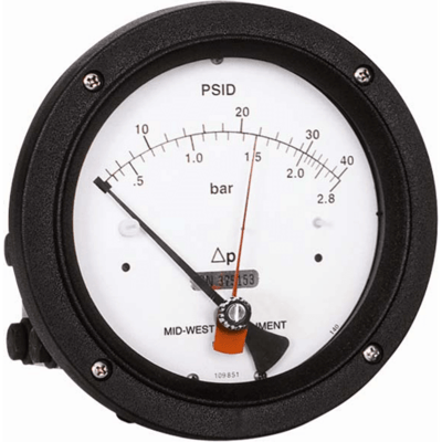 Mid-West Diaphragm Type Differential Pressure Gauge and Switch, Model 140